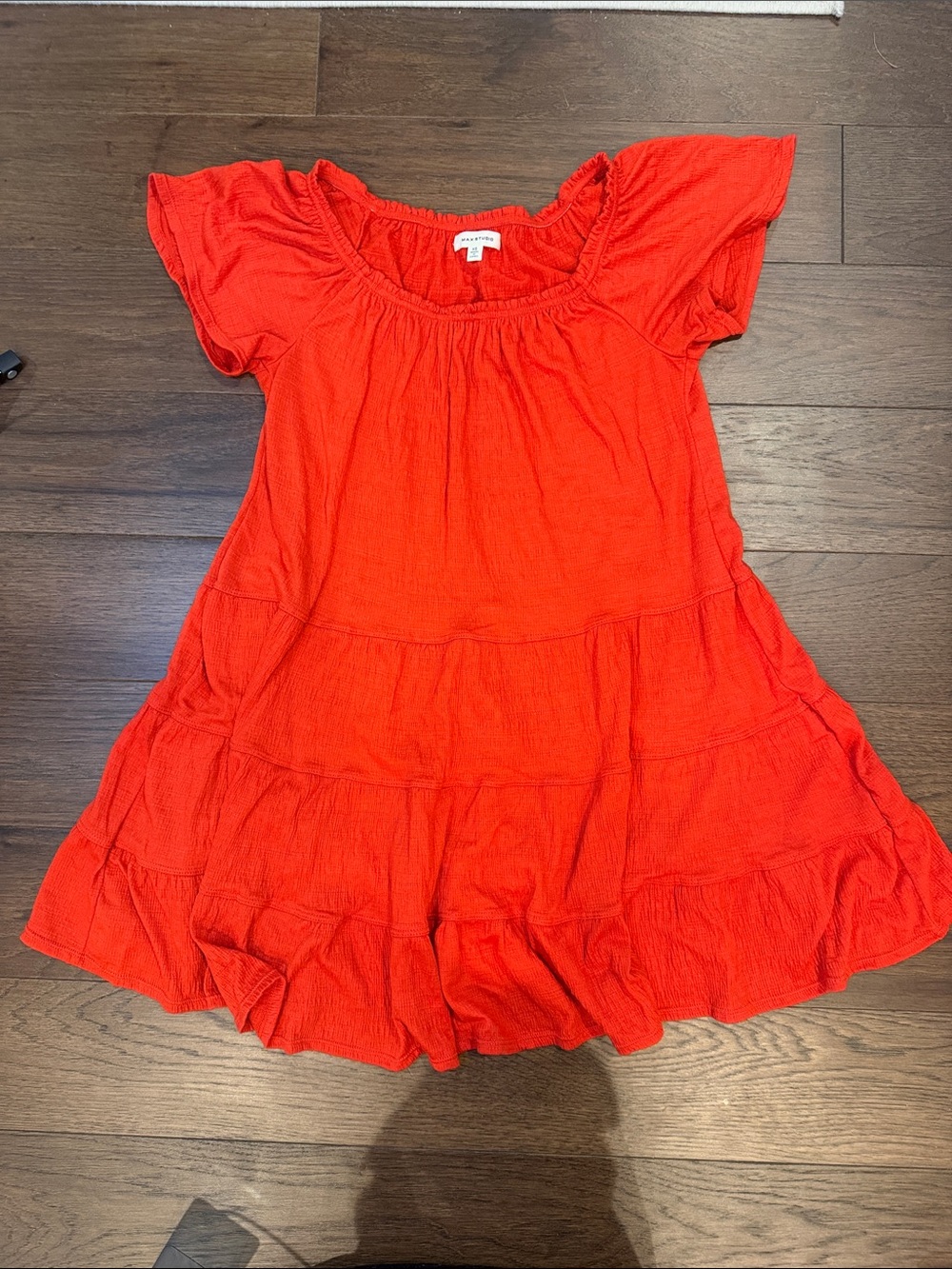 Max Studio Bright Red Tiered Mini Casual Dress Size XS - C31-061